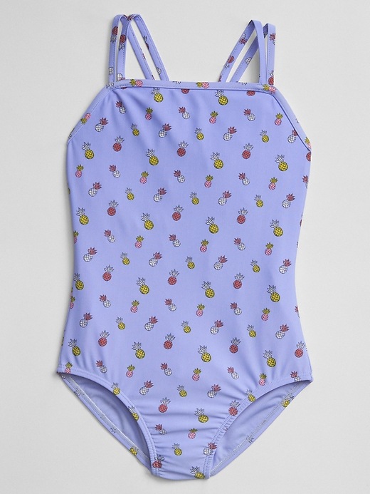 Image number 1 showing, Pineapple Strappy Swim One-Piece