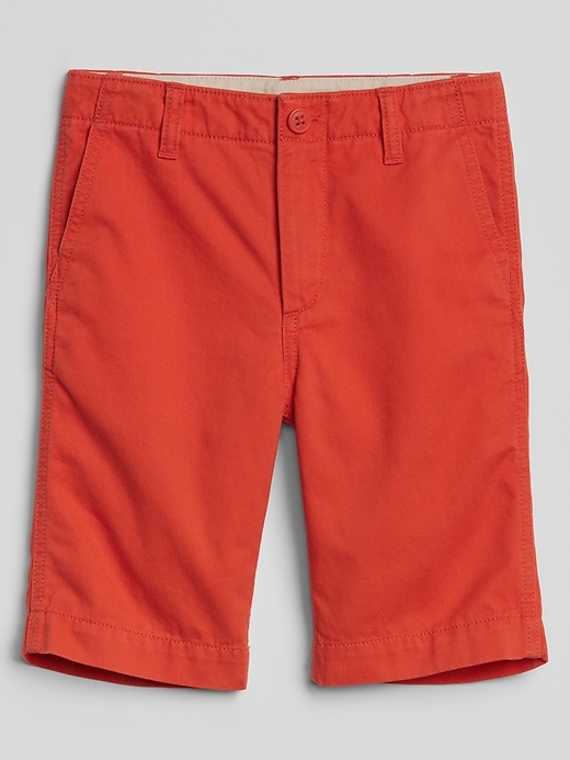 1 of 8 showing, with the color new dark orange of product Kids Twill Shorts