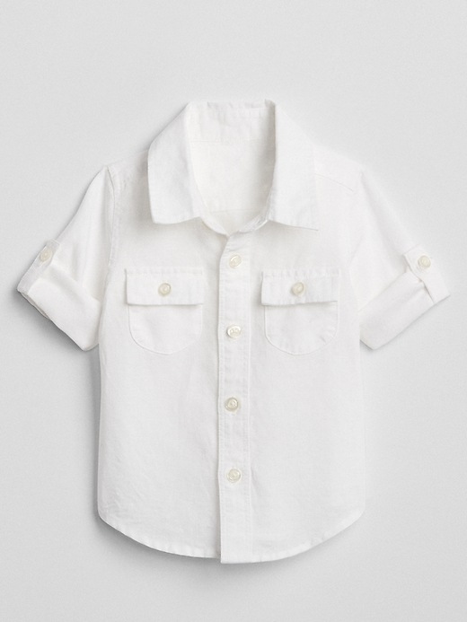Image number 1 showing, Convertible Shirt in Linen