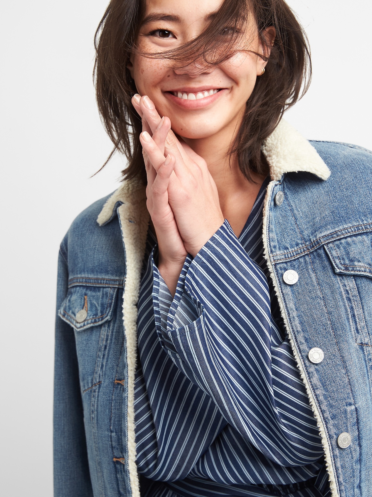 Женские комбинезоны Gap Stripe Wrap Romper in TENCEL™ — фото 4