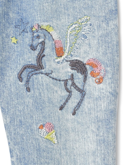 Image number 4 showing, Kids Embroidered Jeggings with Fantastiflex