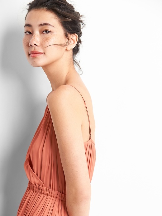 gap pleated wrap cami dress Cami Pleated Midi Dress