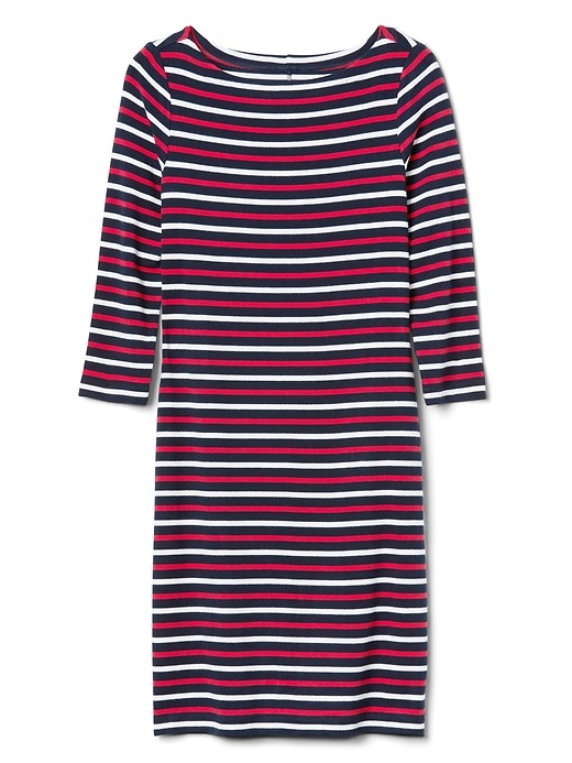 Image number 6 showing, Modern Stripe Boatneck T-Shirt Dress