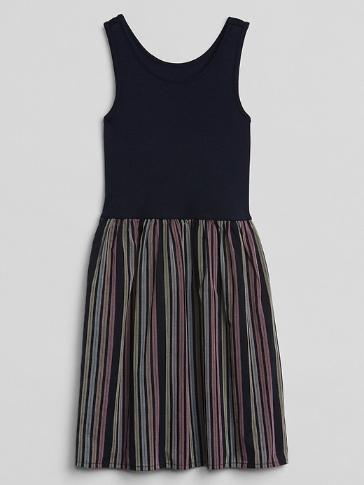 Image number 5 showing, Mix-Fabric Tank Dress