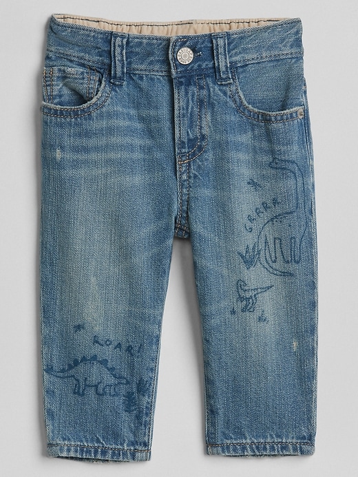 Image number 1 showing, Gap for Good Graffiti Slim Fit Jeans with Stretch