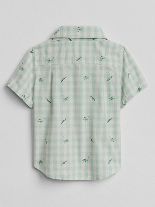 Image number 2 showing, Short Sleeve Print Shirt in Poplin