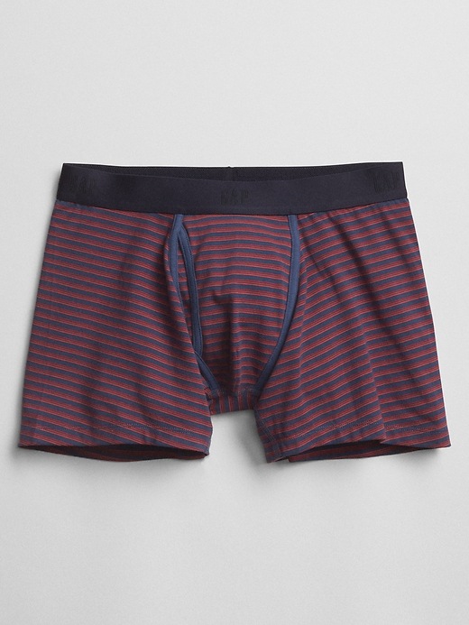View large product image 1 of 1. 4" Stripe Boxer Briefs