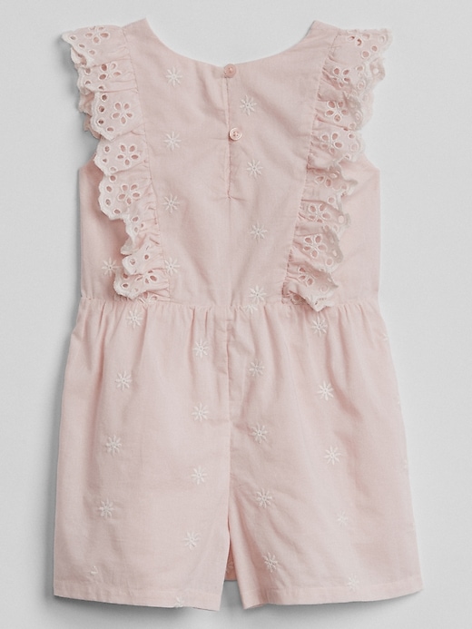 Image number 2 showing, Eyelet Cascade Ruffle Romper