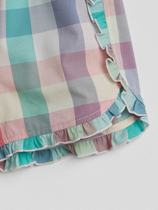 Image number 3 showing, Plaid Ruffle Dolphin Shorts