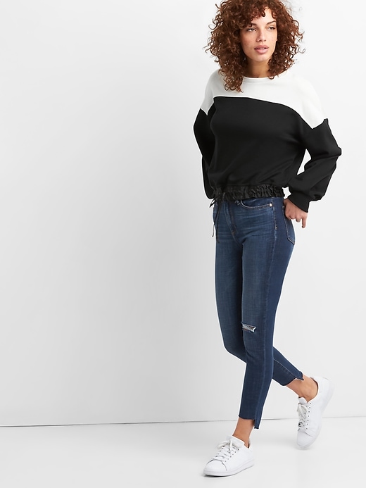 Sleeve Pullover Sweatshirt in French Terry Gap