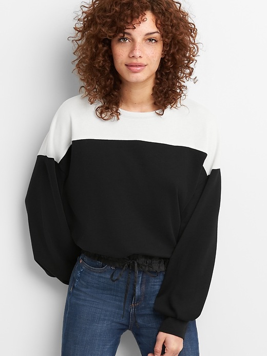 Image number 5 showing, Bishop Sleeve Pullover Sweatshirt in French Terry