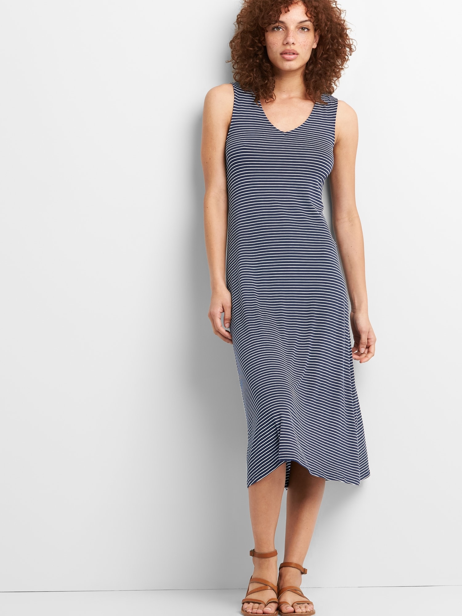Sleeveless Knit Midi Dress Gap