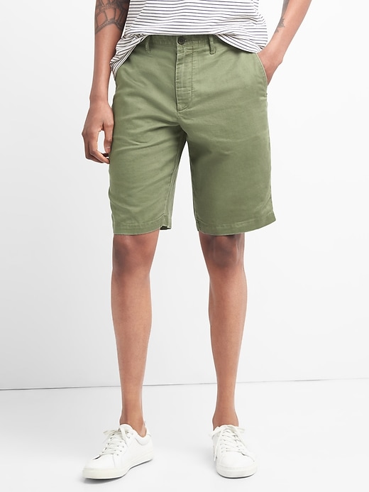 View large product image 1 of 1. 12" Chino Shorts in Cotton-Linen
