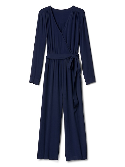 Image number 5 showing, Long Sleeve Wrap Jumpsuit