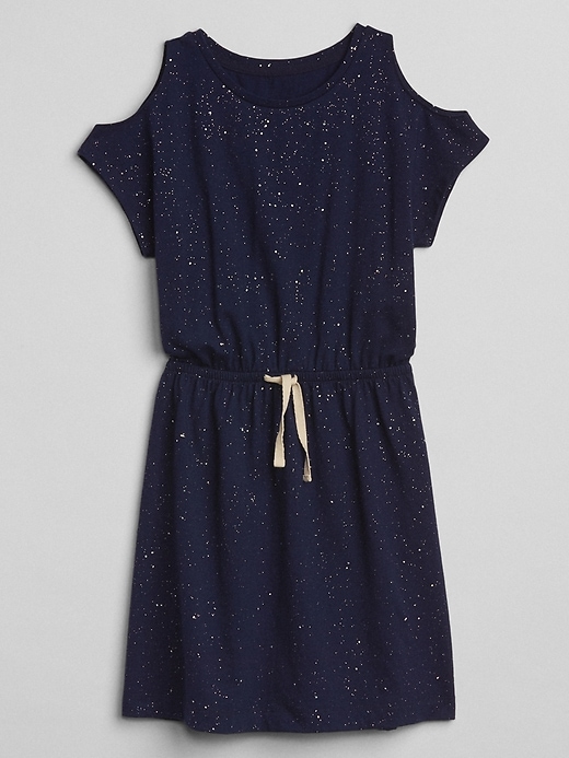 View large product image 1 of 1. Glitter Cold-Shoulder Dress