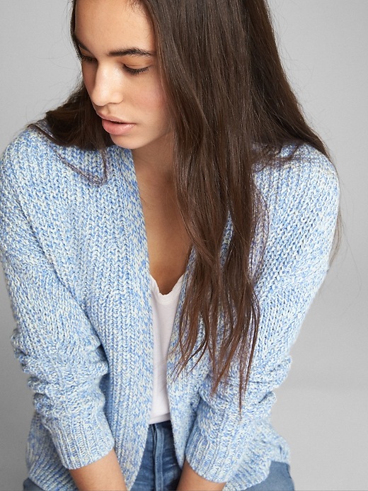 Image number 5 showing, Open-Front Cocoon Cardigan Sweater