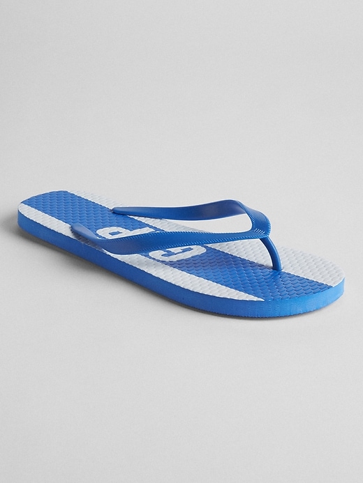 1 of 8 showing, with the color gap blue of product Basic Flip Flops