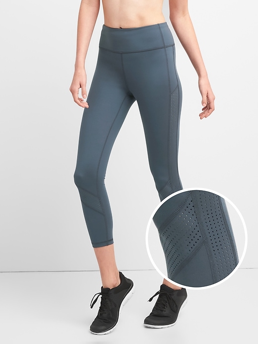 Image number 1 showing, GFast Blackout Perforated 7/8 Leggings