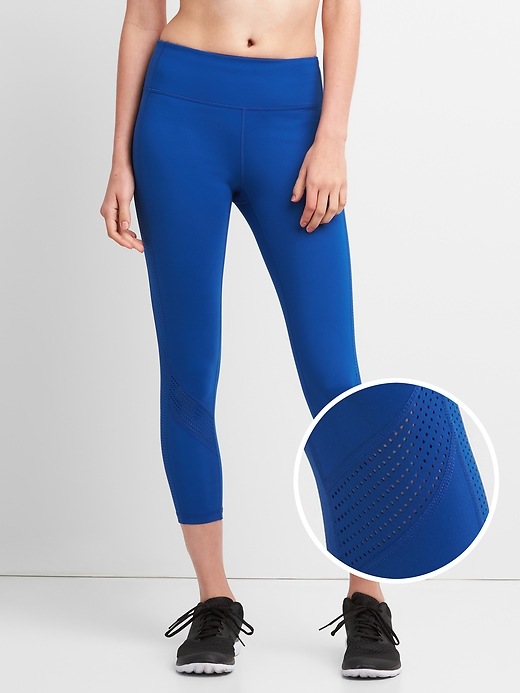 View large product image 1 of 1. GFast Blackout Perforated 7/8 Leggings