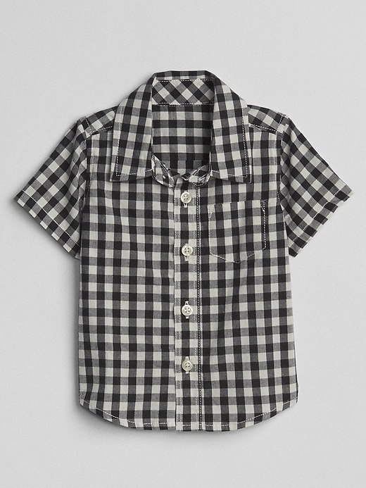 Image number 4 showing, Organic Print Short Sleeve Shirt in Poplin