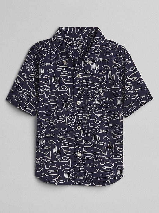 View large product image 1 of 3. Graphic Convertible Button-Down Shirt
