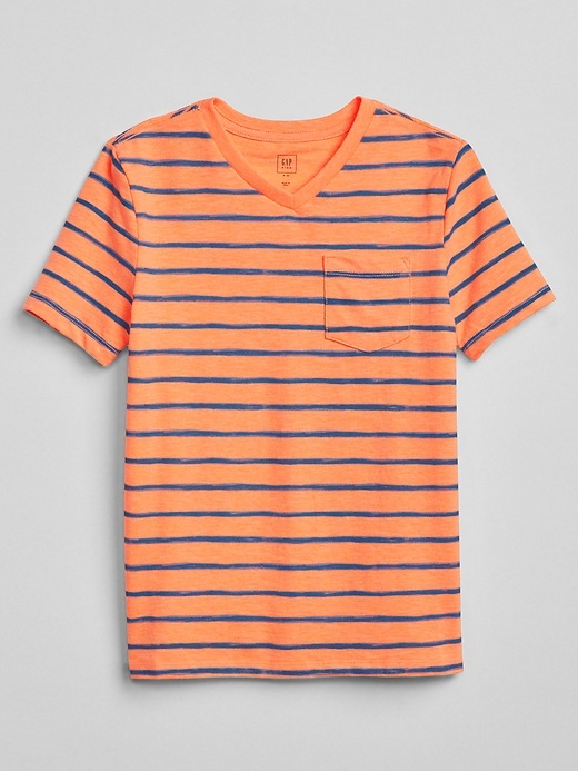 Image number 1 showing, Stripe V-Neck T-Shirt