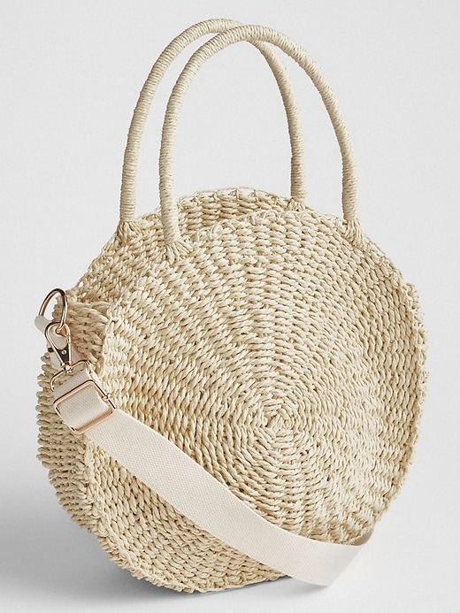 View large product image 1 of 3. Straw Circle Bag