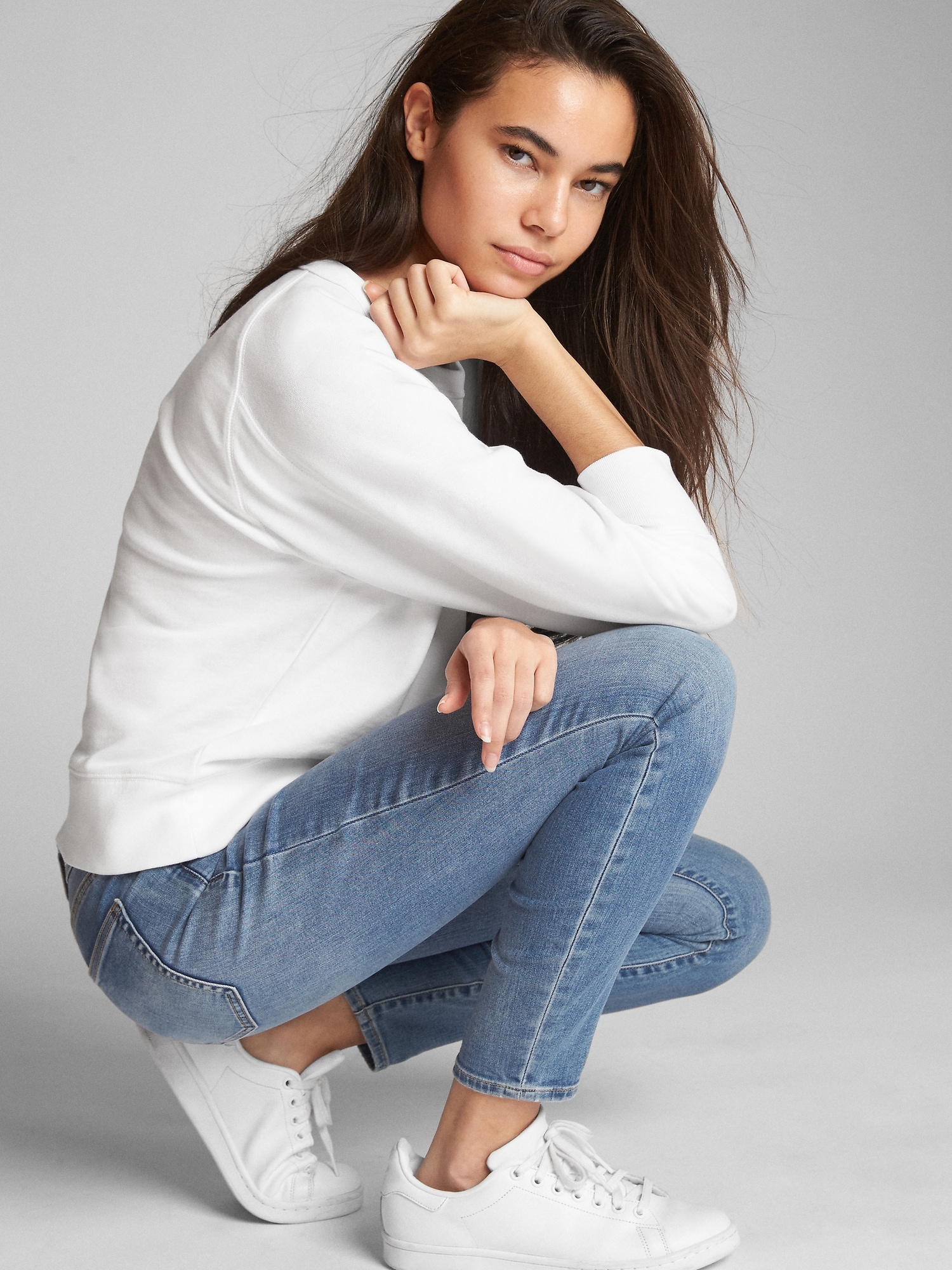 Gap french terry pullover discount