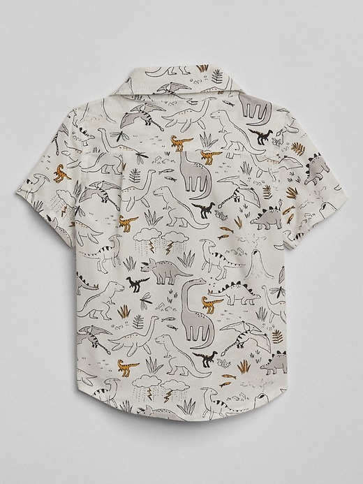 Image number 2 showing, Organic Print Short Sleeve Shirt in Poplin