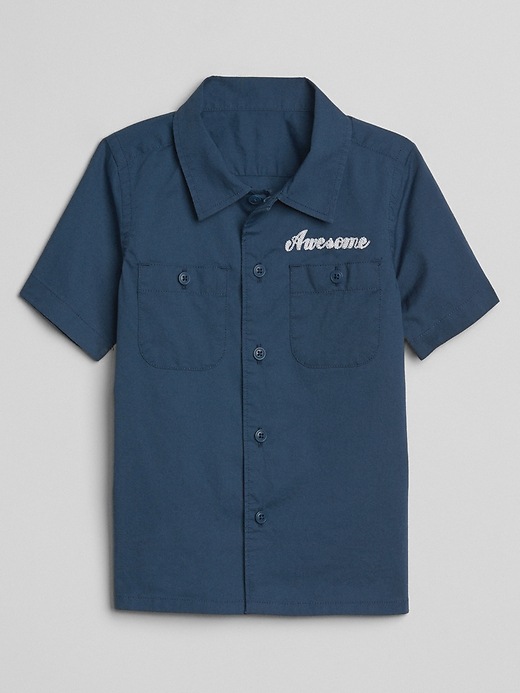 View large product image 1 of 3. Embroidery Short Sleeve Shirt