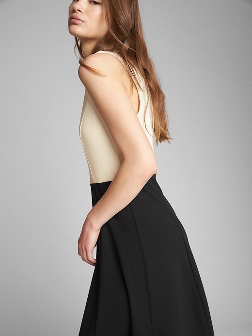 Image number 5 showing, Fit and Flare Midi Tank Dress in Ponte