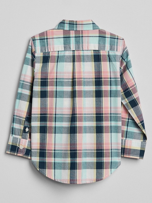 View large product image 2 of 3. Plaid Button-Down Shirt