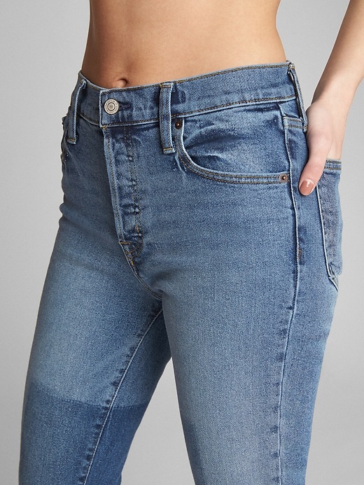 Image number 8 showing, High Rise Crop Kick Jeans