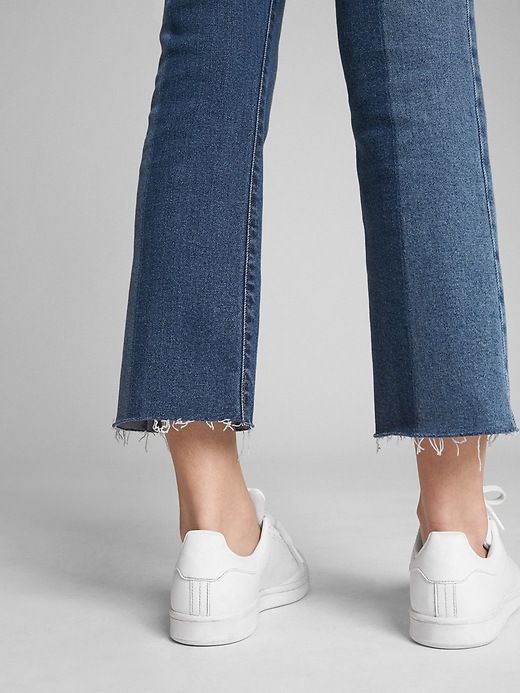 Image number 3 showing, High Rise Crop Kick Jeans