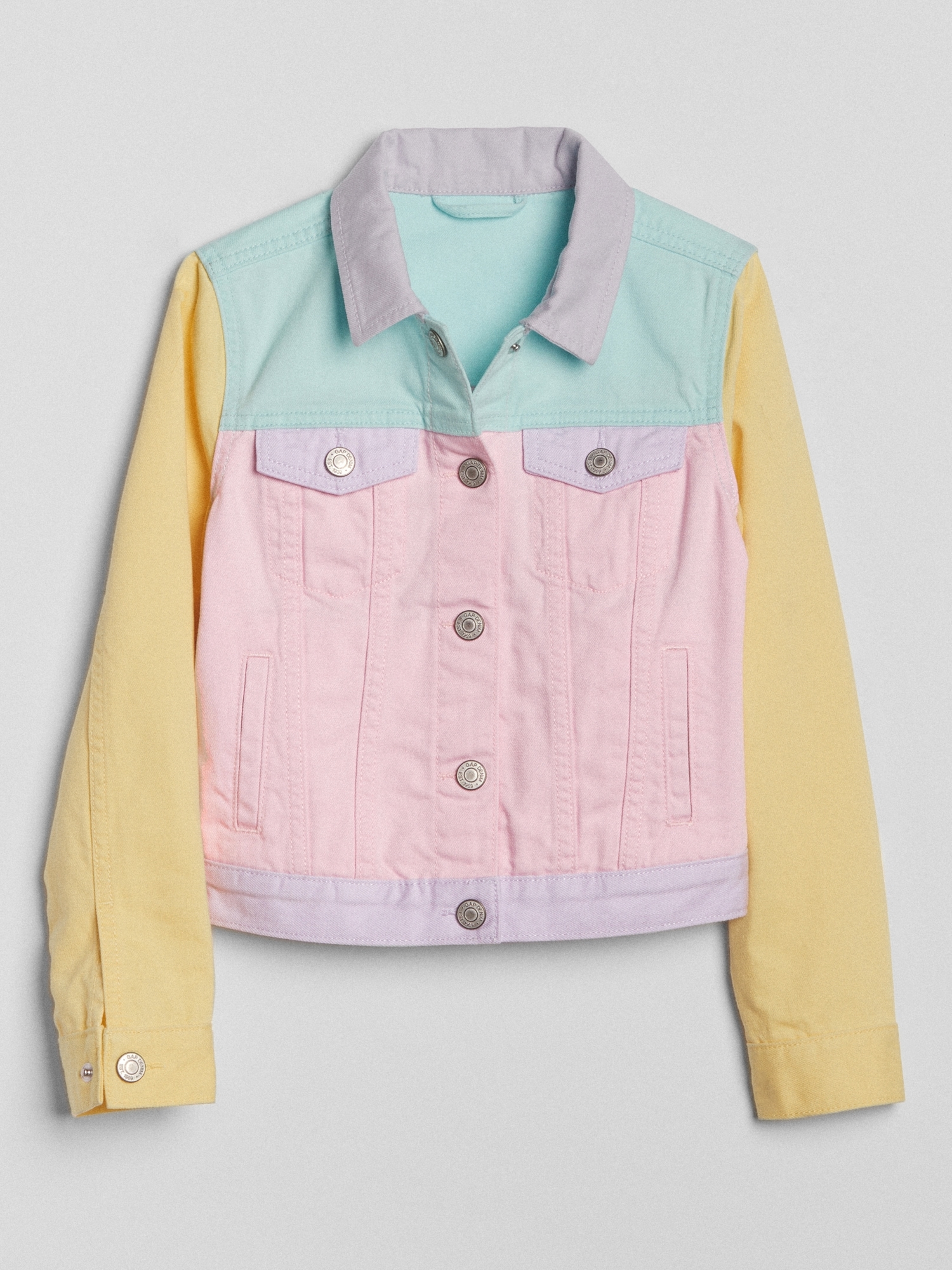 Pastel coloured denim jacket deals