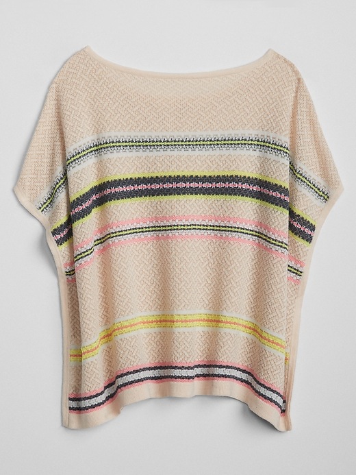 Image number 3 showing, Stripe Poncho Sweater