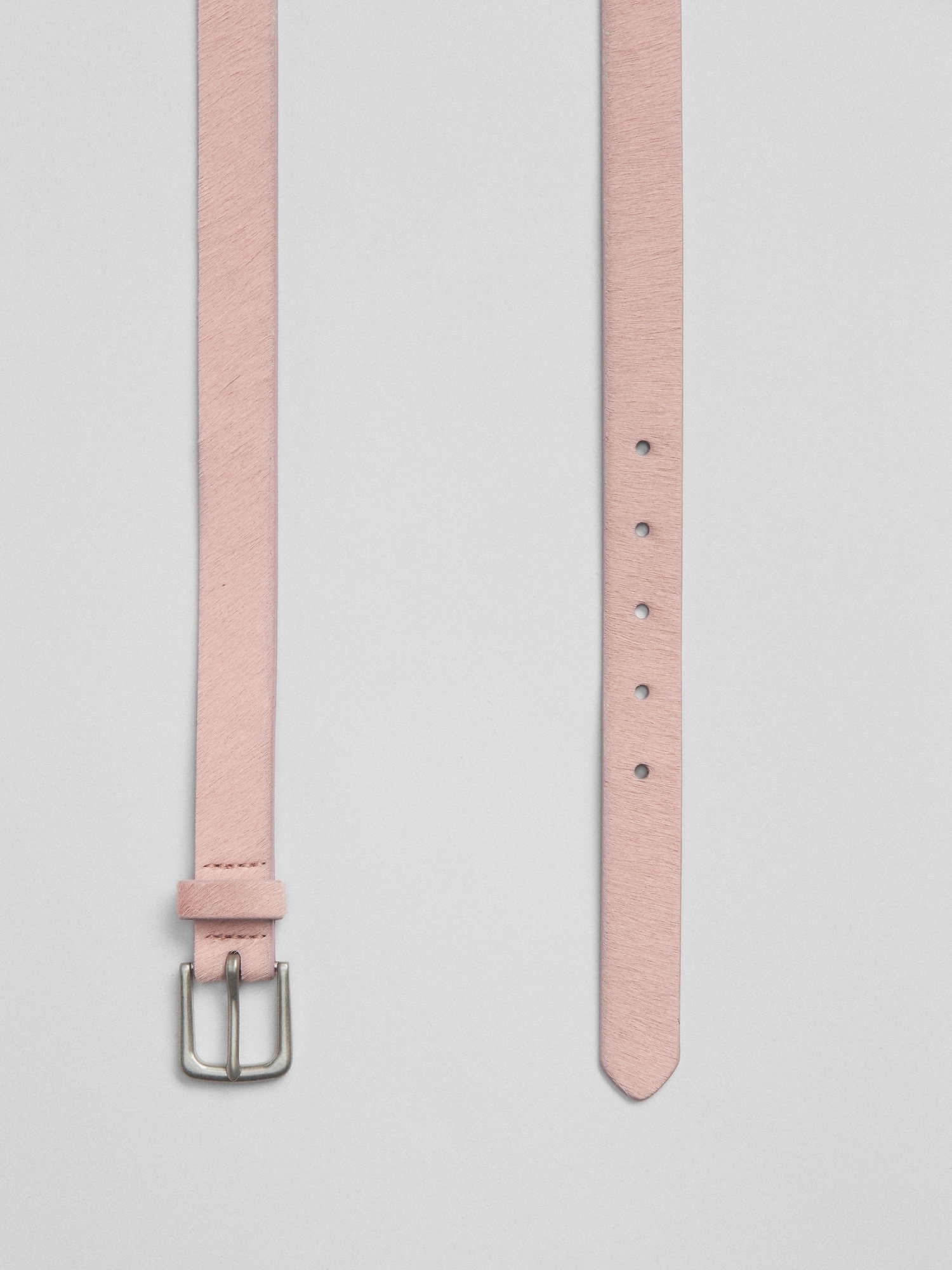 Женский ремень Gap Thin Calf Hair Belt, цвет: Light Iris — фото 3