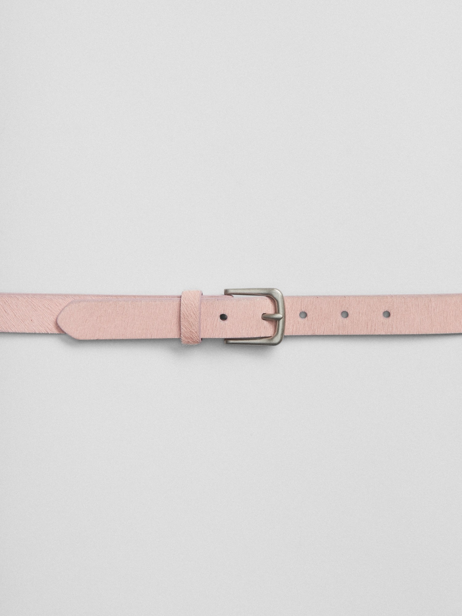Женский ремень Gap Thin Calf Hair Belt, цвет: Light Iris — фото 2