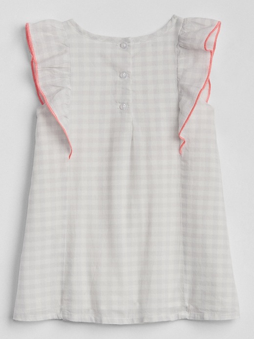 Image number 2 showing, Gingham Flutter Dress