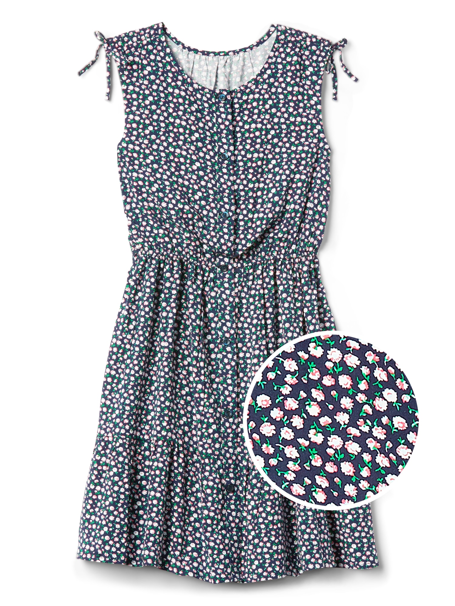 Robe Sans Manches Gap à Nouer Devant - Imprimé Floral Bleu, Taille XS - Occasion Très Bon état