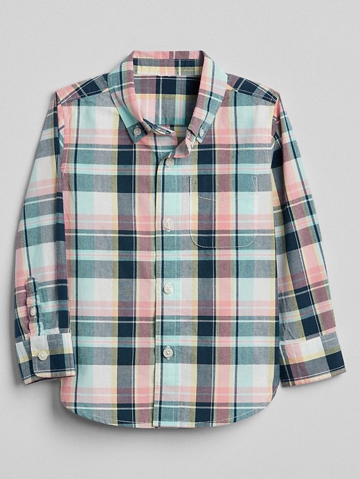 View large product image 1 of 3. Plaid Button-Down Shirt