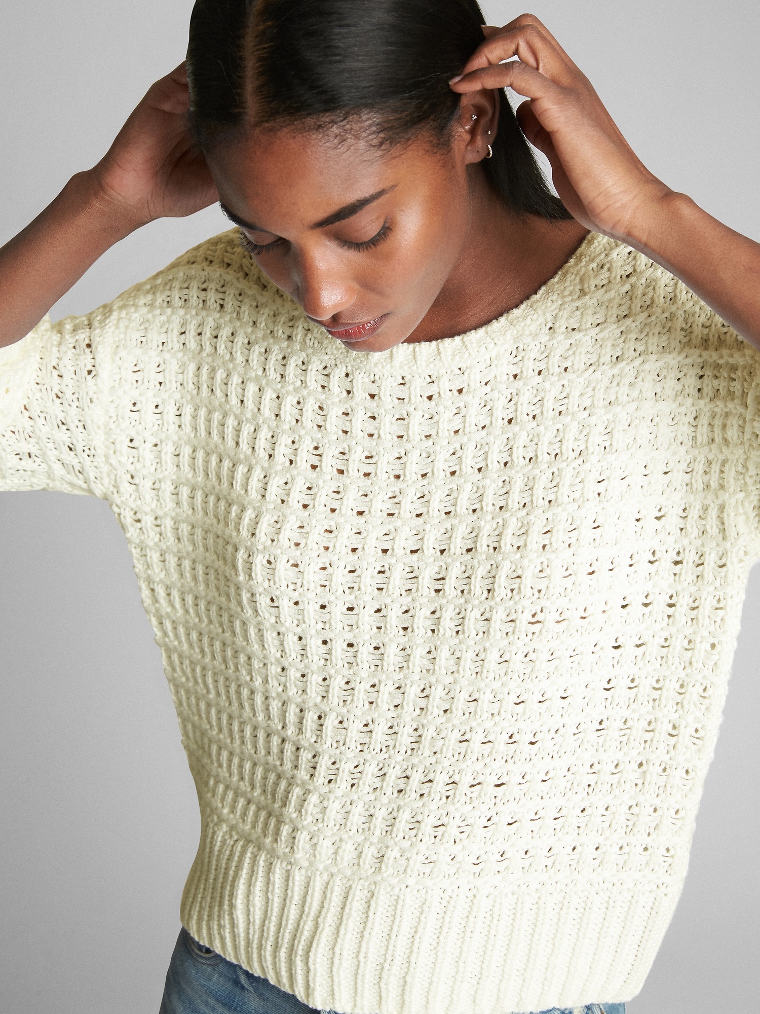 Crochet Pullover Sweater Gap