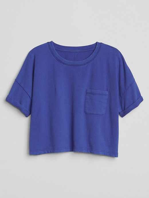 Image number 2 showing, Crop Pocket T-Shirt in French Terry