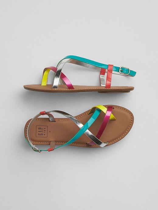 View large product image 1 of 1. Colorful Strappy Sandals