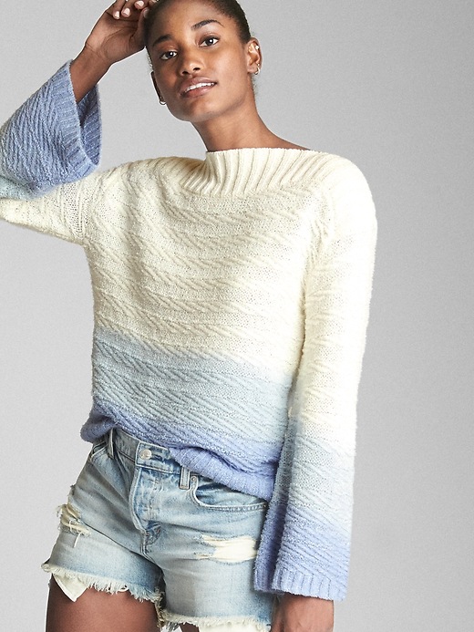 Image number 1 showing, Textured Ombre Pullover Sweater