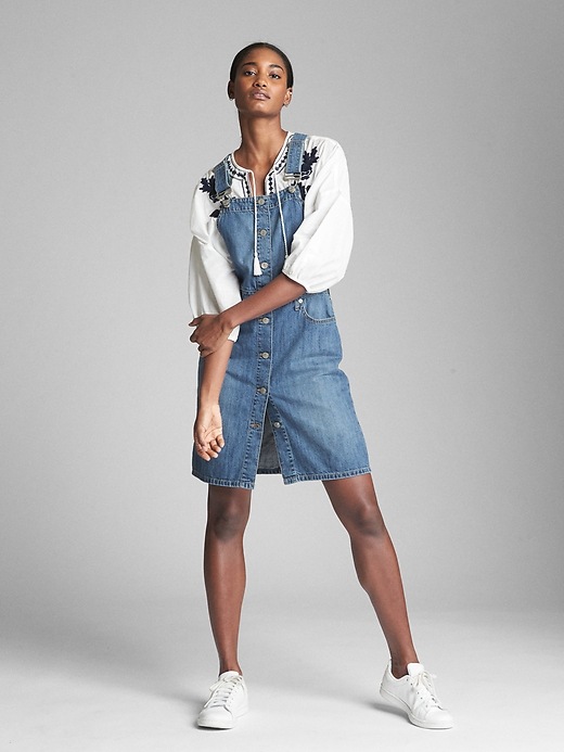 Image number 3 showing, Denim Overall Dress