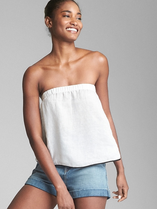 Image number 1 showing, Linen Tube Top