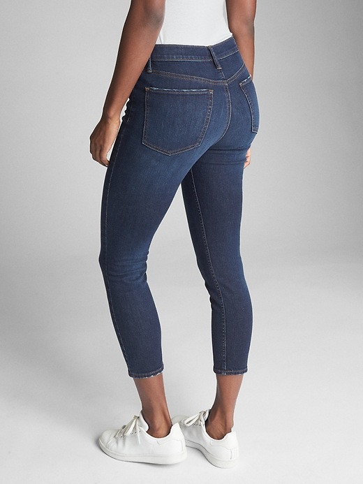Image number 2 showing, High Rise True Skinny Crop Jeans
