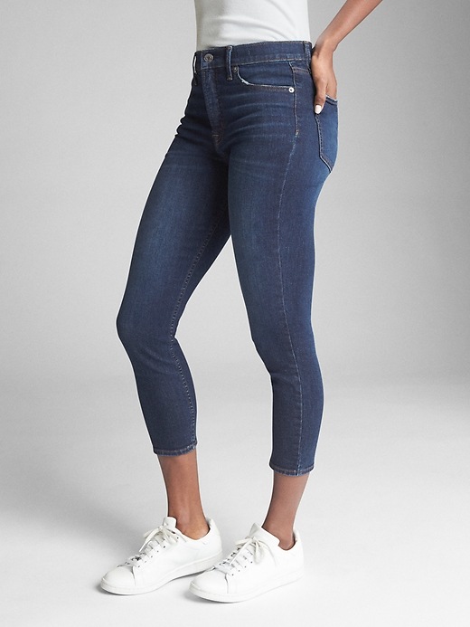 Image number 5 showing, High Rise True Skinny Crop Jeans