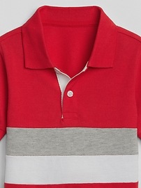View large product image 3 of 3. Stripe Short Sleeve Polo Shirt